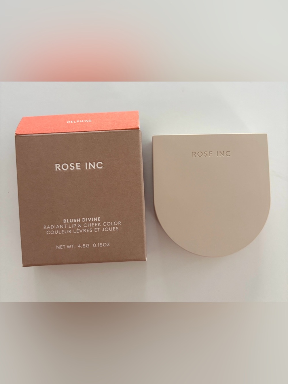Rose Inc Cream Blush Divine Refillable Cheek & Lip Color Delphine New